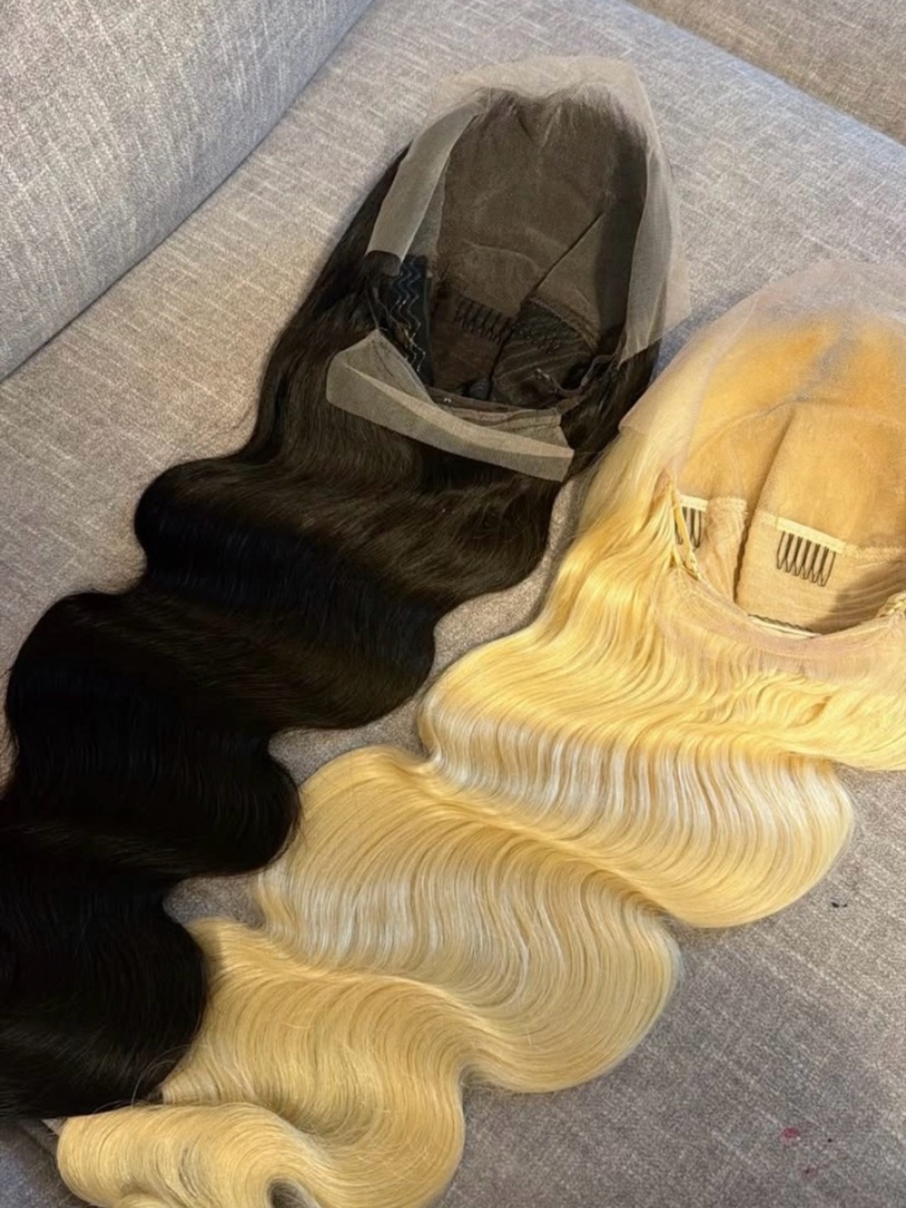 Amazon Black and Blonde Body Wave Lace Front Wigs
